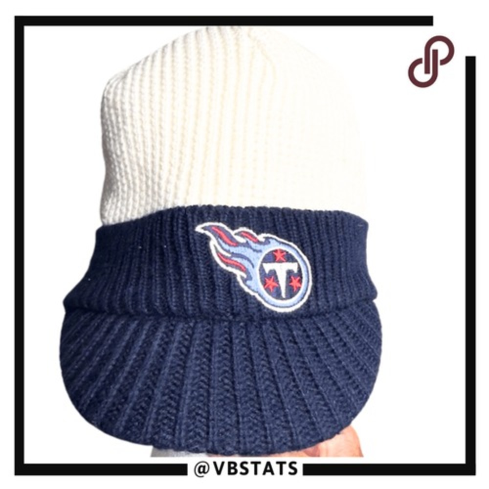 Reebok Equipment NFL Womens Tennessee Titans Brimmed Beanie Hat White Black OS